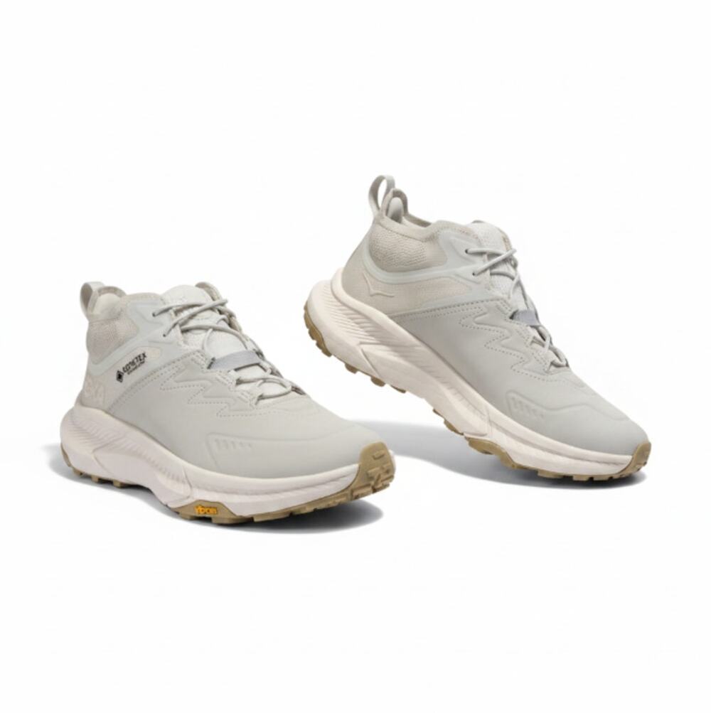 HOKA One One Transport Chukka GTX Women 9 Cream Trail Hiking City Lifestyle NWOT